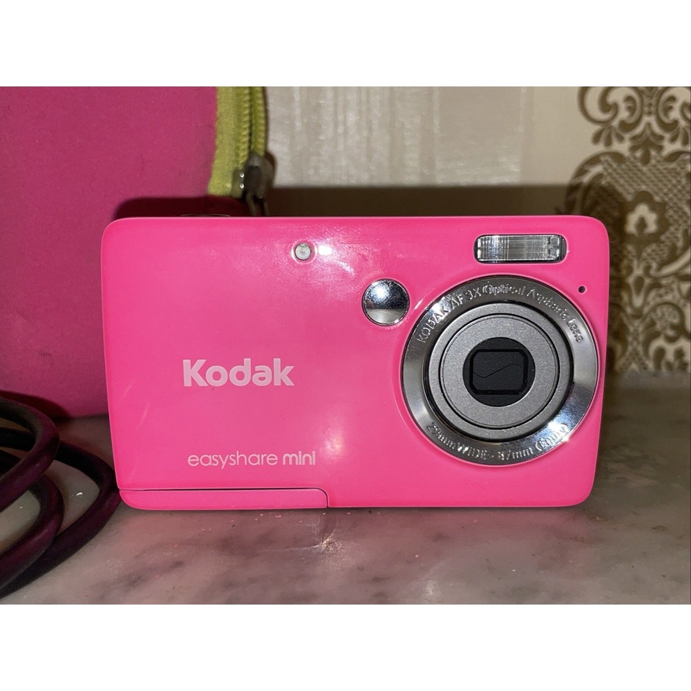 Kodak Digital Camera EasyShare Mini M200 Hot Pink 10.0MP w/ Case & Battery - Picture 4 of 15